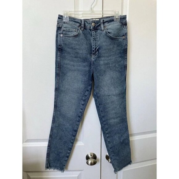 Free People Skinny Stretch Raw Hem Jeans Womens 31 - Picture 1 of 4